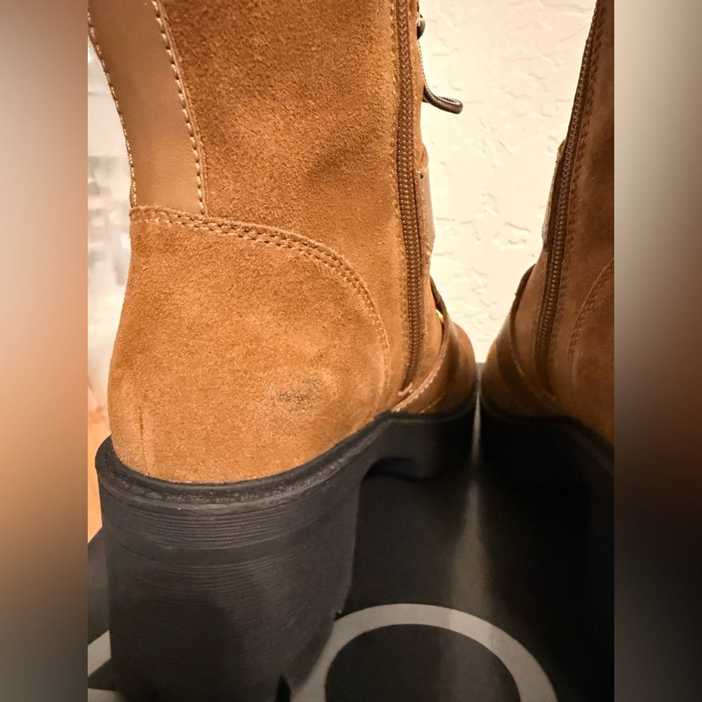 Aqua Women's Genie Buckle Hiker Boots Cognac size 8 - Picture 12 of 14